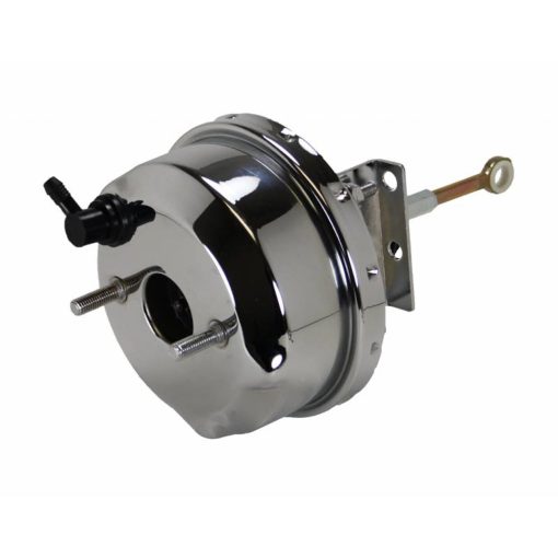 Leed Power Brake Booster - 7 in OD - Single Diaphragm - Chrome - Ford Mustang 1964-66