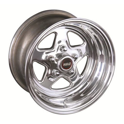 Weld Pro Star Polished Wheel - 15" x 4" - 5 X 4.75" Bolt Circle - 1.875" Back Spacing - 10.75 lbs