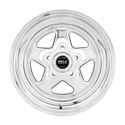 Weld Pro Star Polished Wheel - 15" x 3.5" - 5 X 4.75 Bolt Circle - 1.375" Back Spacing - 10.5 lbs - Image 3