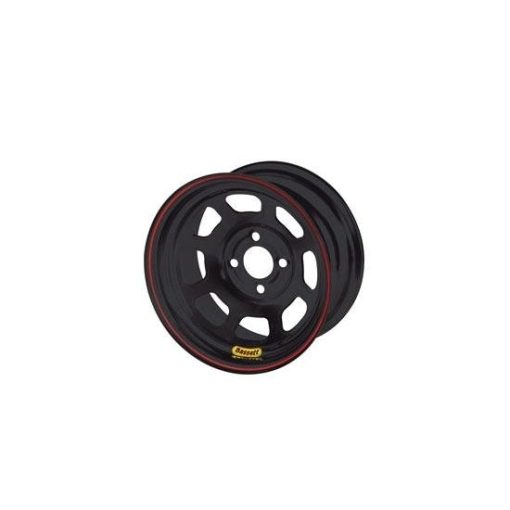 Bassett 8 Spoke D-Hole Lightweight 14 x 8 in Wheel - 2.000 in Backspace - 4 x 4.25 in Bolt Pattern - Black Powder Coat