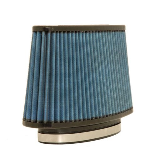 Volant MaxFlow 5 Clamp-On Air Filter Element - Conical - 2.25 in x 8.5 in Top - 3.75 x 10 in Bottom - 2.25 x 7 in Flange - 6 in Tall - Reusable Cotton - Blue - Universal