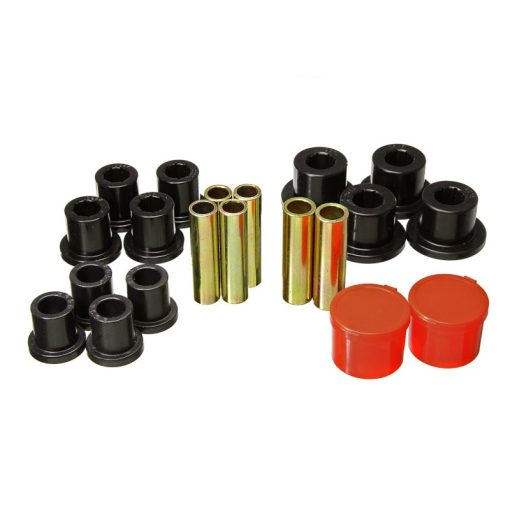 Energy Suspension Hyper-Flex Rear Leaf Spring Bushing Kit - Black / Cadmium - Ford Compact Truck 1998-2011 4.2156G