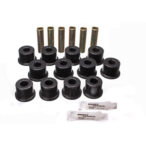 Energy Suspension Hyper-Flex Rear Leaf Spring Bushing Kit - Black / Cadmium - GM Fullsize SUV / Truck 1988-2001