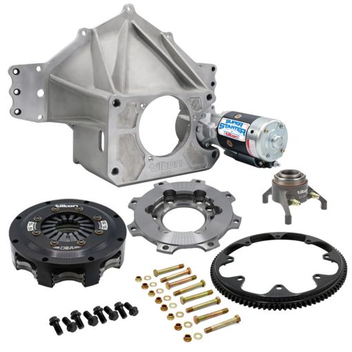 Tilton Bellhousing - 2 Disc - Flywheel/Hardware/Starter/Throwout Bearing - 5-1/2 in Clutch - Chevy Crate Motor