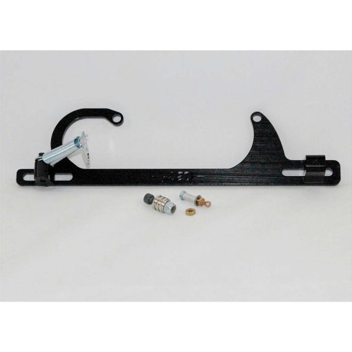 AED Carb Mount Throttle Cable Bracket & Return Spring - Black Anodized - Morse Cable - Square Bore