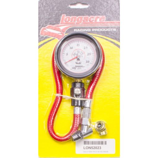 Longacre Deluxe 2-1/2" Glow-In-The-Dark Tire Pressure Gauge 0-30 psi By 1/2 lb