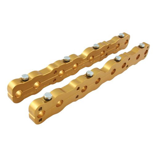 AFR Standard Rocker Arm Stud Girdle - Gold Anodized - AFR Eliminator Heads - Small Block Chevy - Pair