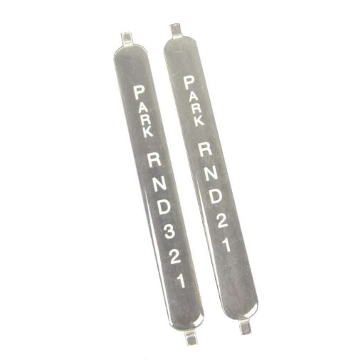 B&M Shift Indicator Window - Clear - White Lettering - B&M Mega / Sport Shifters - Pair