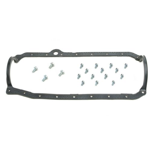 Mr. Gasket Oil Pan Gasket Set - 1-Piece - Rubber, Steel Core - Chevy 1986-95 - 5.0, 5.7L