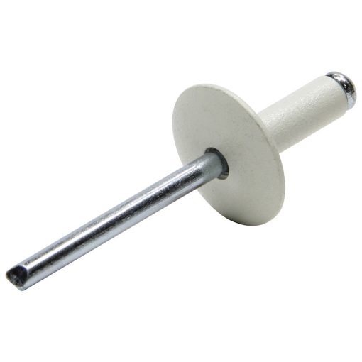 Allstar Performance Large 5/8 in Head Rivet - 5/8 in Head - 3/16 in  Mandrel - 1/4 to 3/8 in Grip Range - White Paint - Set of 250