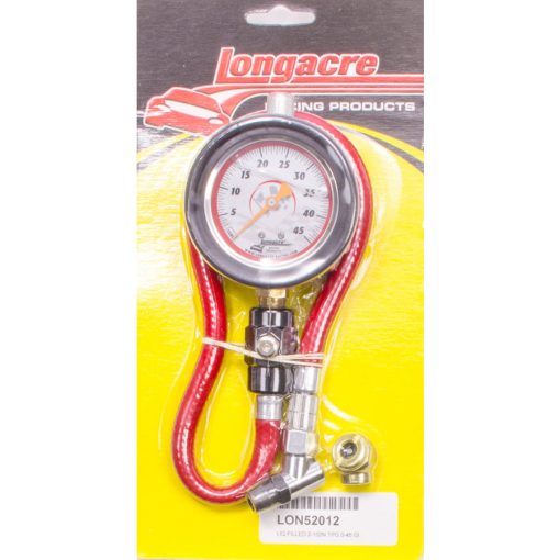 Longacre Liquid Filled 2  Glow In The Dark Tire Gauge - 0-45 psi by  lb