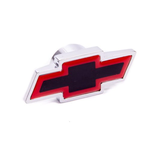 Proform Chevy Bowtie Air Cleaner Nut - 1/4-20 and 5/16-18 in Thread - Black / Red Bowtie Logo - Chrome