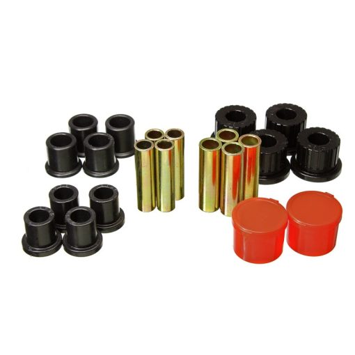 Energy Suspension Hyper-Flex Rear Leaf Spring Bushing Kit - Black / Cadmium - Ford Compact Truck 1998-2011 4.2157G