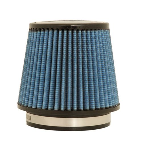 Volant MaxFlow 5 Clamp-On Air Filter Element - Conical - Oiled - 6 in Base - 4.75 in Top Diameter - 5 in Tall - 4.5 in Flange - Reusable Cotton - Blue - Universal