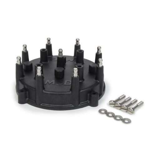 MSD Pro-Cap Distributor Cap HEI Style Brass Terminals Screw Down - Black