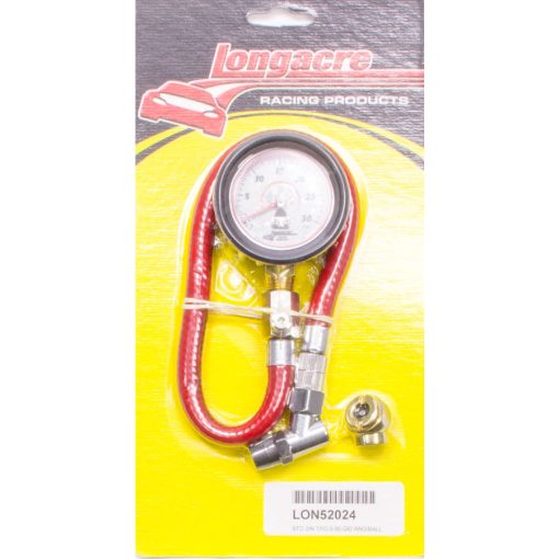 Longacre Standard 2" Glow-In-The-Dark Tire Pressure Gauge 0-30 PSI by 1/4 lb