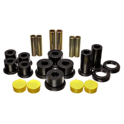 Energy Suspension Hyper-Flex Rear Leaf Spring Bushing Kit - Black / Cadmium - GM Compact SUV / Truck 1982-2004 3.2142G