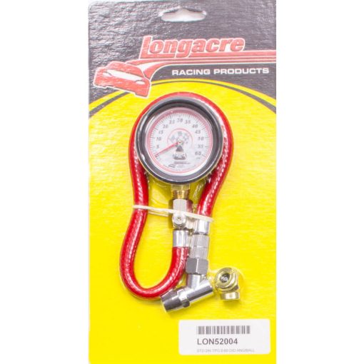 Longacre Standard 2" Glow-In-The-Dark Tire Pressure Gauge 0-60 PSI by 1 lb