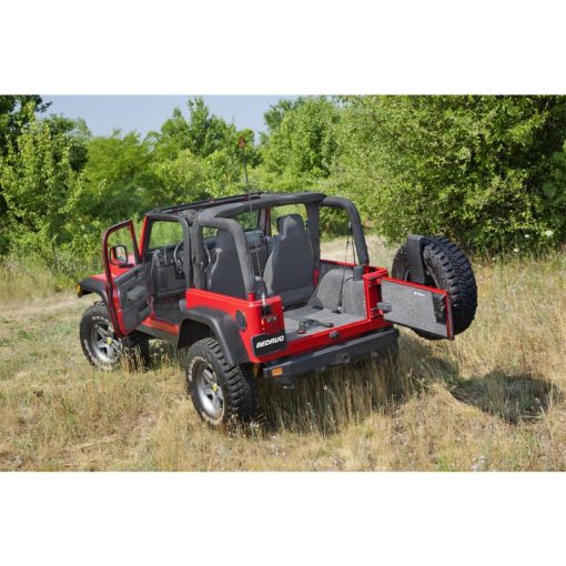 Bedrug Jeep Cargo Liner - Tailgate Included - Composite - Black - Cargo Area - Jeep Wrangler TJ 1997-2006 - Image 5