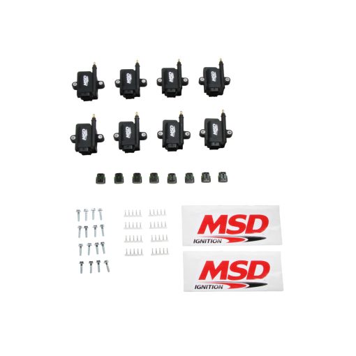 MSD Coil Pack Ignition Coil - 0.550 ohm - Male HEI - 50000V - Black