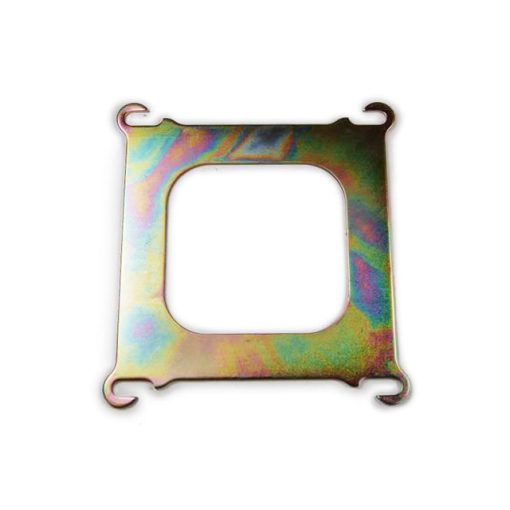 Racing Power Carburetor Adapter - 1/16" Thick - Open - Spread Bore to Square Bore - Steel - Cadmium