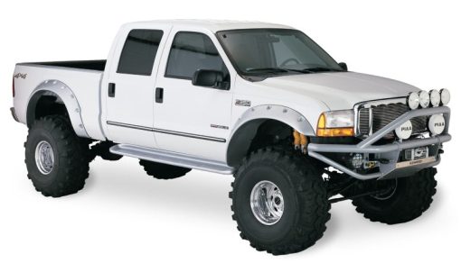 Bushwacker Pocket Style Cut-Out Front Fender Flare - 4.5 in Wide - Black - Ford Fullsize Truck 1999-2007 - Pair - Image 2