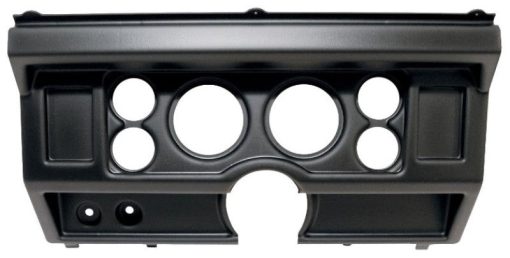 Auto Meter Direct-Fit Dash Panel - Four 2-1/16 in Holes - Two 3-3/8 in Holes - Black - Without Air Conditioning - Ford Fullsize Truck 1980-86