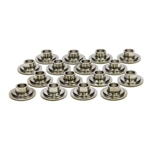 PAC Racing Springs 500 Series 10 Degree Valve Spring Retainer - 1.090 in / 0.695 in OD Steps - Dual Spring - Titanium - Set of 16