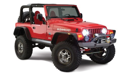 Bushwacker Flat Style Front / Rear Fender Flare - 6 in Wide - Black - Jeep Wrangler TJ 1997-2006 - Image 2