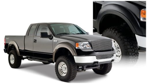 Bushwacker Extend-A-Fender Front / Rear Fender Flare - 2 in Wide - Black - Ford / Lincoln Fullsize Truck 2004-08