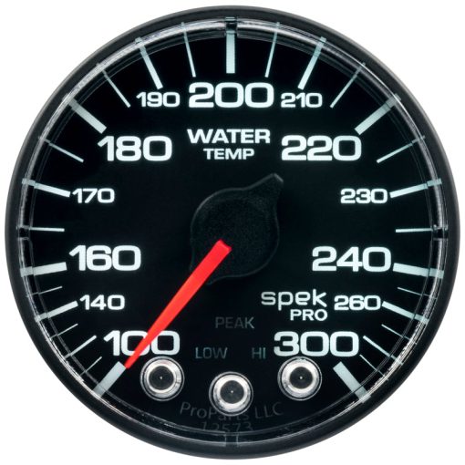 Auto Meter Spek Pro Water Temperature Gauge 100-300 Degree F Electric Analog - Full Sweep - Image 2