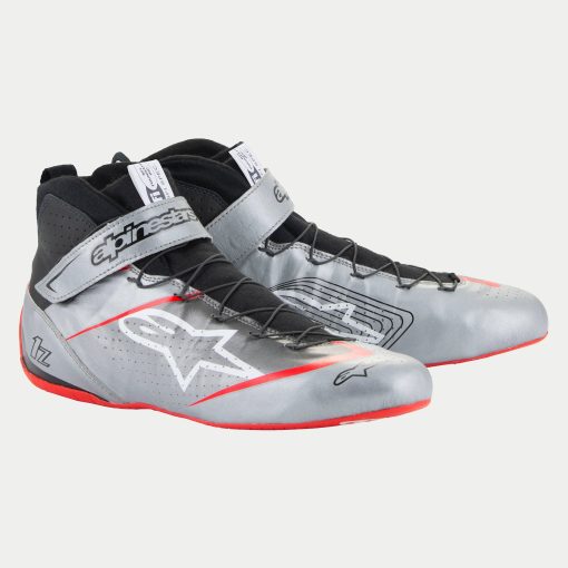 Alpinestars Tech-1 Z V3 Shoes - Dark Silver/Black/Red