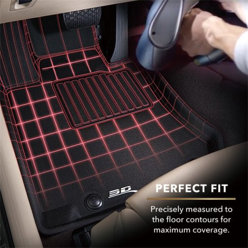 3D MAXpider Kagu Floor Liner - 2nd Row - Plastic - Black/Textured - New Body Style - Crew/Quad Cab - Image 2