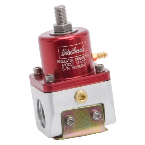 Edelbrock 5-10 psi Fuel Pressure Regulator Inline 10 An Inlets/Outlet 6 AN Return - Bypass - Red Anodize - Image 6