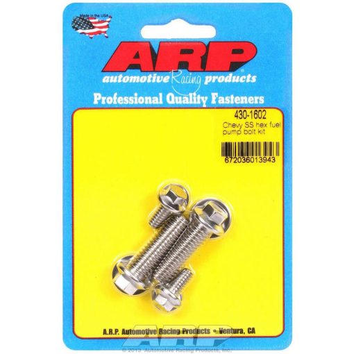 ARP Stainless Steel Fuel Pump Bolt Kit - Hex - BB Chevy, SB Chevy