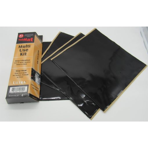 Hushmat Ultra Starter Kit Heat and Sound Barrier 12 x 12" Sheet 1/8" Thick Rubber - Black - Image 4