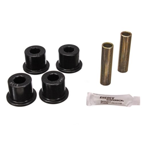 Energy Suspension Hyper-Flex Spring Shackle Bushing - Rear - Polyurethane/Steel - Black/Cadmium