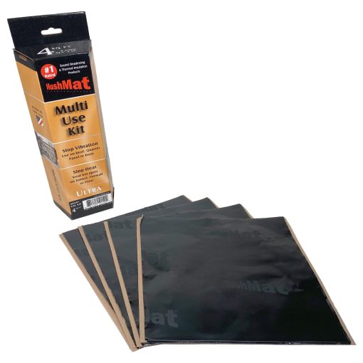 Hushmat Ultra Starter Kit Heat and Sound Barrier 12 x 12" Sheet 1/8" Thick Rubber - Black - Image 3