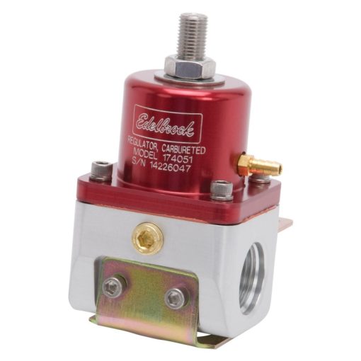 Edelbrock 5-10 psi Fuel Pressure Regulator Inline 10 An Inlets/Outlet 6 AN Return - Bypass - Red Anodize - Image 9