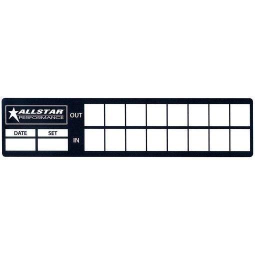 Allstar Performance Allstar Tire Log Information Sticker Set of 40