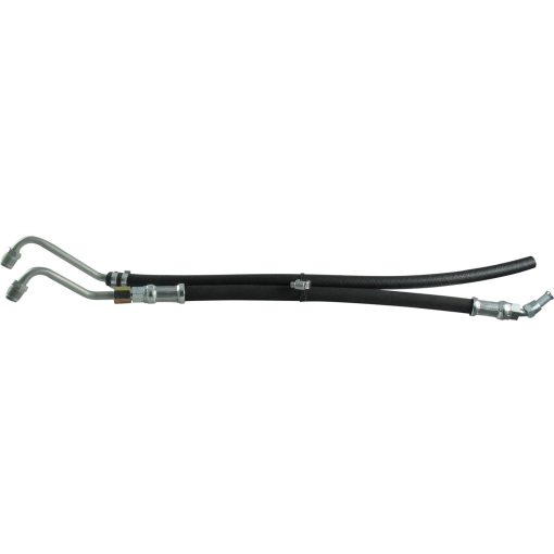 Borgeson Crimped Ends Power Steering Hose Kit Rubber/Steel - Borgeson Mopar Conversion Box to GM Saginaw Steering Pumps