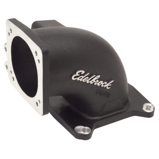 Edelbrock Throttle Body Intake Elbow - Black Powder Coated - Image 9