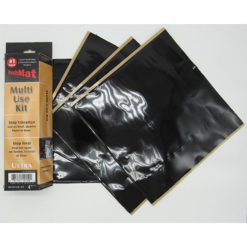 Hushmat Ultra Starter Kit Heat and Sound Barrier 12 x 12" Sheet 1/8" Thick Rubber - Black - Image 6