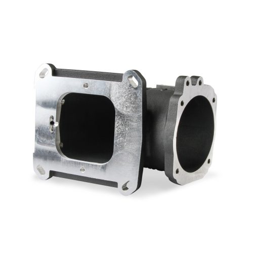 Holley EFI Throttle Body Adapter - Elbow - Aluminum - Black - Ford 105 mm Throttle Body to Square Bore Mounting Flange - Image 5