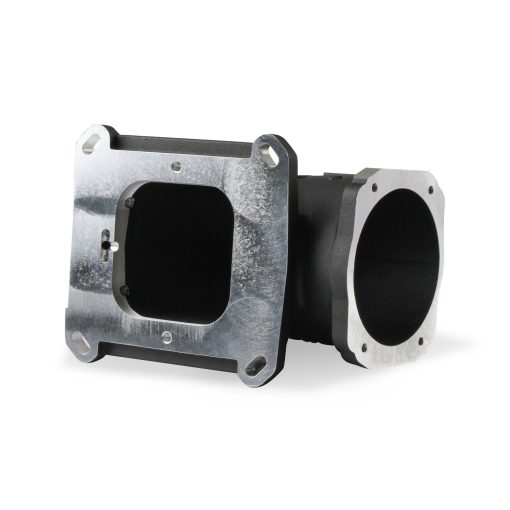 Holley EFI Throttle Body Adapter - Elbow - Aluminum - Black - GM LS-Series to 4150 Mounting Flange - Image 5