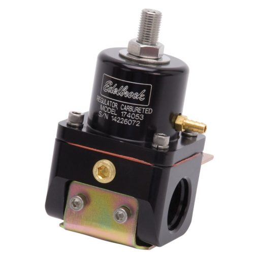 Edelbrock 5-10 psi Fuel Pressure Regulator Inline 10 An Inlets/Outlet 6 AN Return - Bypass - Black Anodize - Image 9