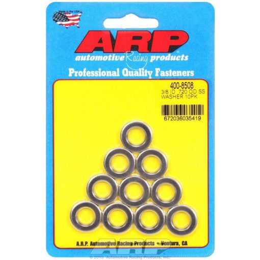 ARP Stainless Steel Flat Washers - 3/8 ID x .720 OD (10)