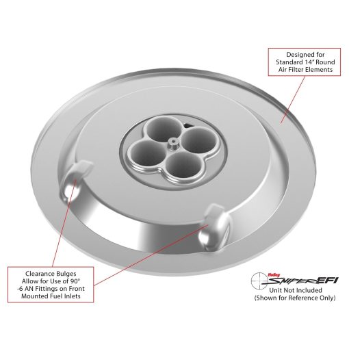 Holley 14" Diameter Air Cleaner Base w/1" Drop - Image 2