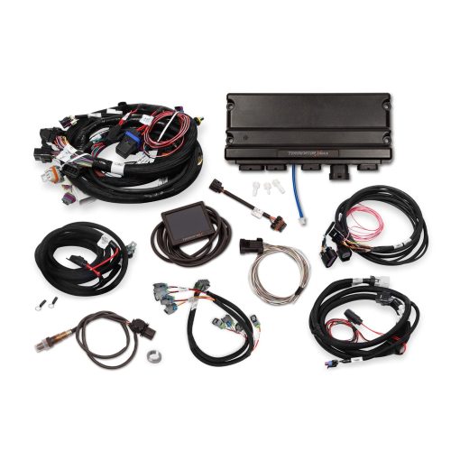 Holley EFI Terminator X Max Engine Control Module - 3.5" Touchscreen - Drive By Wire - Wiring Harness - Transmission Control - 24x Reluctor Wheel - GM LS-Series