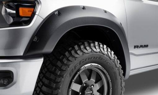 Bushwacker Forge Fender Flare - Pocket Style - Front/Rear - 2 in Wide Front - 2.6 in Wide Rear - Black - 1500 - Ram Fullsize Truck 2019-21 - Image 2